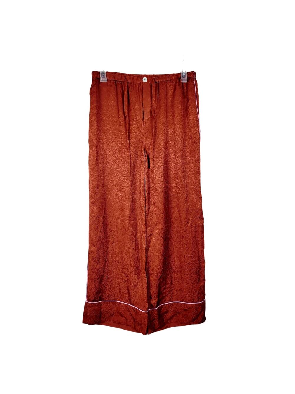 Untitled in Motion Emissus satin drawstring waist lounge pants XL Retro Glam